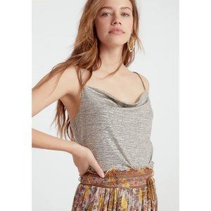 Anthropologie Silver Shimmer Cami Tank Top Size 3X